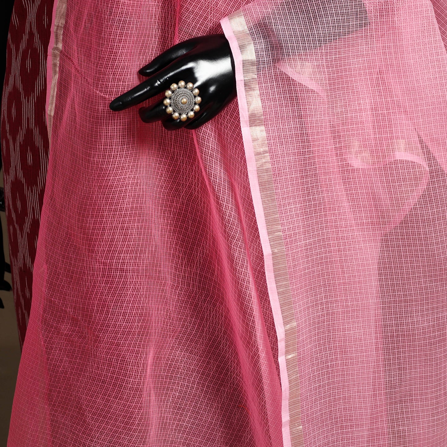 Plain Double Shade Cotton Kota Doria Dupatta 12