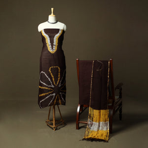 Kota Doria Cotton Shibori Tie-Dye 3pc Unstitched Dress Material 19