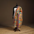 Srikalahasti Pen Work Kalamkari Bangalore Silk Figure Handpainted Dupatta 57