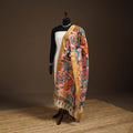 Srikalahasti Pen Work Kalamkari Bangalore Silk Figure Handpainted Dupatta 61