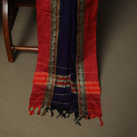Blue - Dharwad Woven Mercerised Cotton 3pc Unstitched Dress Material Suit Set 77
