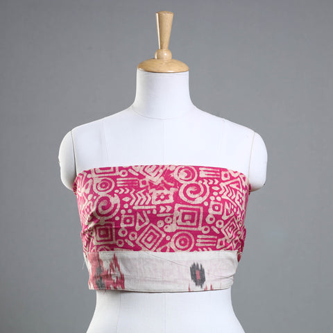 Pink - Hand Batik Printed Cotton Blouse Piece