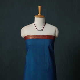 Mangalagiri Handwoven 2pc Cotton Unstitched Dress Material Kurta Set with Jewellery 04