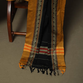 Black - Dharwad Woven Mercerised Cotton 3pc Unstitched Dress Material Suit Set 78
