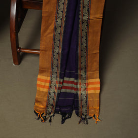 Orange - Purple - Dharwad Woven Mercerised Cotton 3pc Unstitched Dress Material Suit Set 81