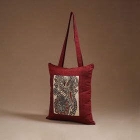Srikalahasti Handpainted Kalamkari Shoulder Bag by Dwarka Plus 06