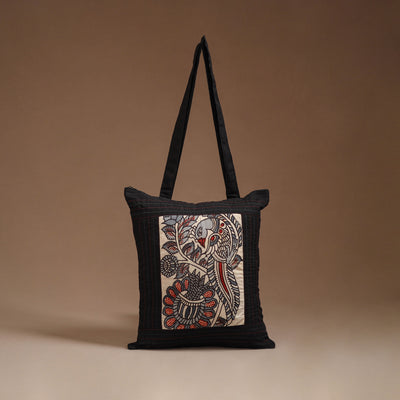 Srikalahasti Handpainted Kalamkari Shoulder Bag by Dwarka Plus 01