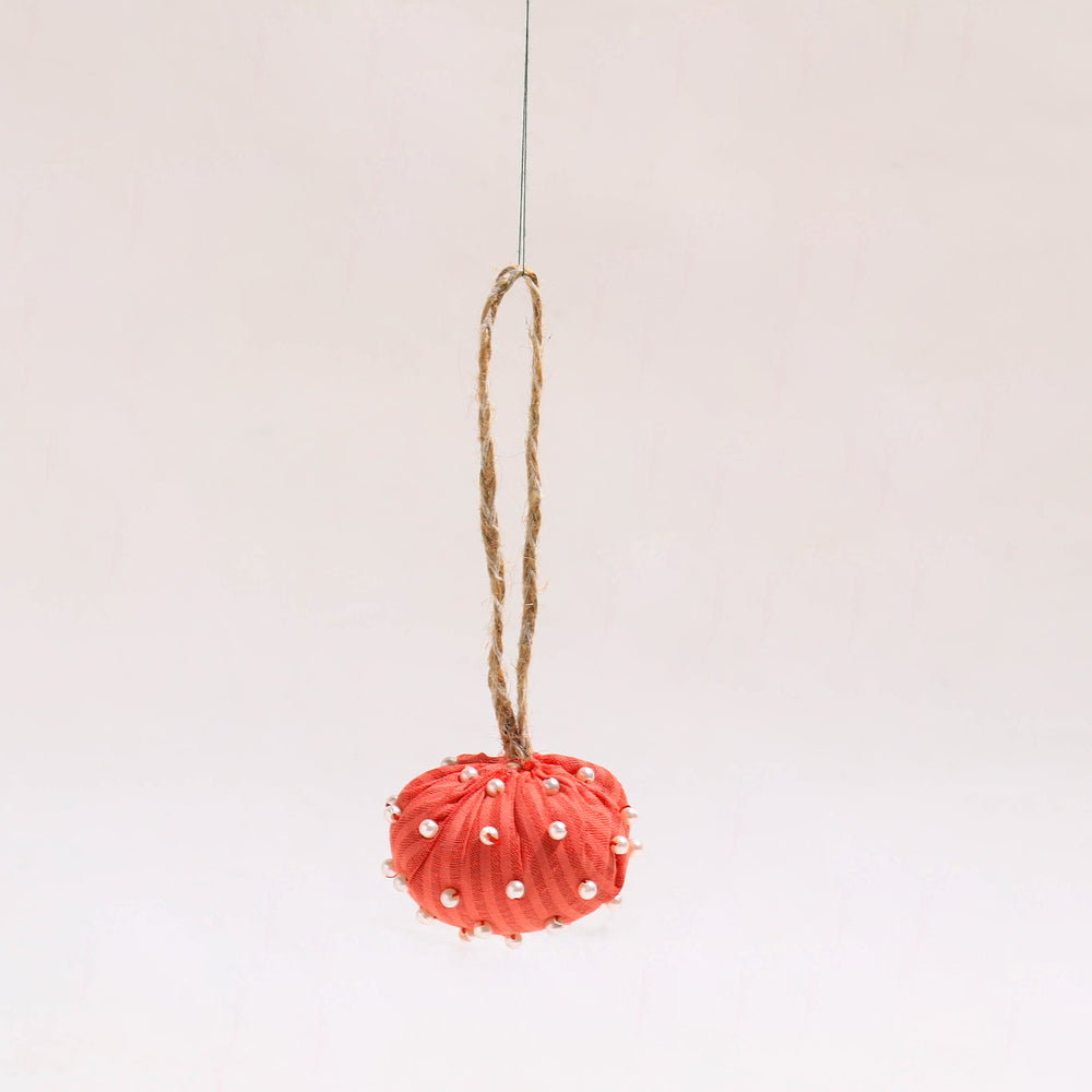 Ball - Upcycled Beadwork X-Mas Decor Hanging 15