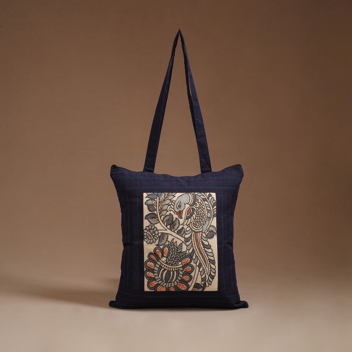Srikalahasti Handpainted Kalamkari Shoulder Bag by Dwarka Plus 03