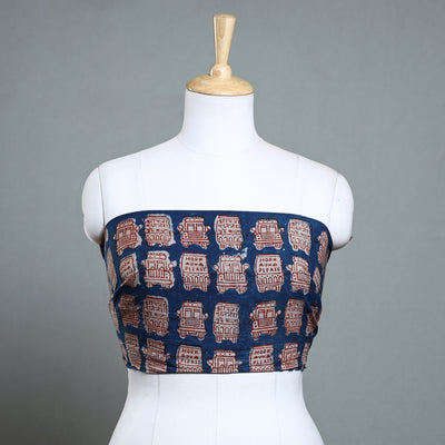 block printed blouse piece