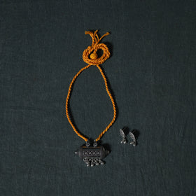Mangalagiri Handwoven 2pc Cotton Unstitched Dress Material Kurta Set with Jewellery 10