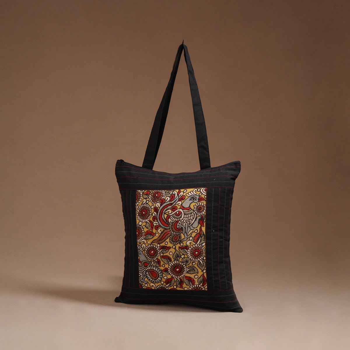 Srikalahasti Handpainted Kalamkari Shoulder Bag by Dwarka Plus 04