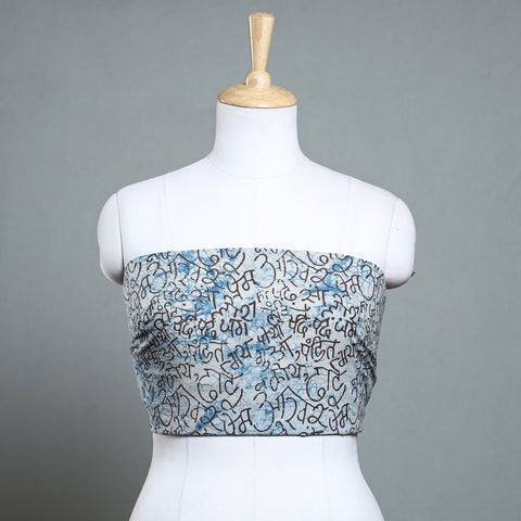 block printed blouse piece