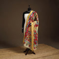 Srikalahasti Pen Work Kalamkari Bangalore Silk Figure Handpainted Dupatta 73