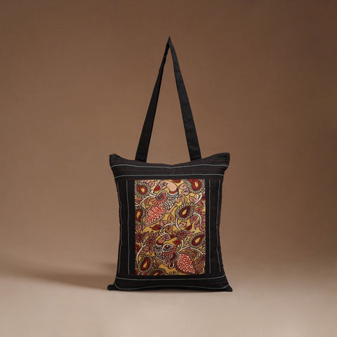 Srikalahasti Handpainted Kalamkari Shoulder Bag by Dwarka Plus 05