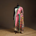 Srikalahasti Pen Work Kalamkari Bangalore Silk Figure Handpainted Dupatta 74