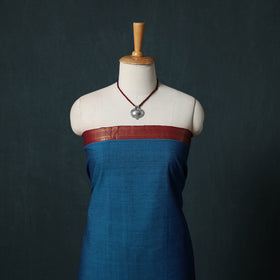 Mangalagiri Handwoven 2pc Cotton Unstitched Dress Material Kurta Set with Jewellery 16