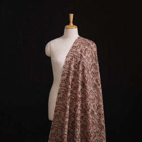 Handwoven Merino Wool Pedana Kalamkari Hand Block Print Natural Dyed Fabric 01