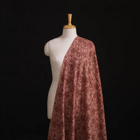 Handwoven Merino Wool Pedana Kalamkari Hand Block Print Natural Dyed Fabric 02
