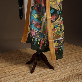 Srikalahasti Pen Work Kalamkari Bangalore Silk Figure Handpainted Dupatta 81