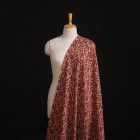 Handwoven Merino Wool Pedana Kalamkari Hand Block Print Natural Dyed Fabric 17