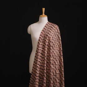 Handwoven Merino Wool Pedana Kalamkari Hand Block Print Natural Dyed Fabric 21