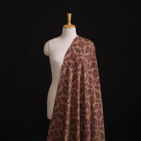 Handwoven Merino Wool Pedana Kalamkari Hand Block Print Natural Dyed Fabric 24