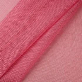 Pink Plain Cotton Kota Doria Fabric 