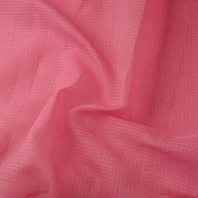 Pink Plain Cotton Kota Doria Fabric 