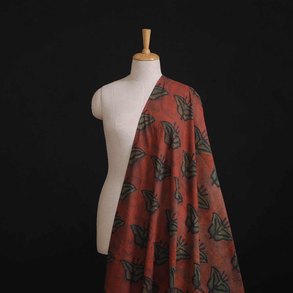 Pomegranate Peel Hand Block Print Cotton Fabric 06