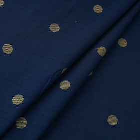 Blue Prewashed Cotton Jacquard Fabric