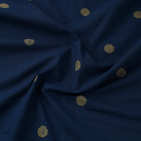 Blue Prewashed Cotton Jacquard Fabric
