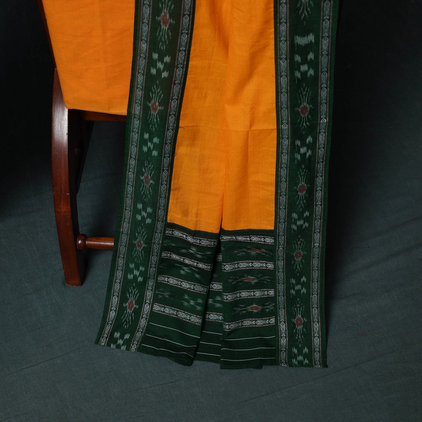 Handloom Cotton 3pc Unstitched Sambalpuri Ikat Dress Material Suit Set 06