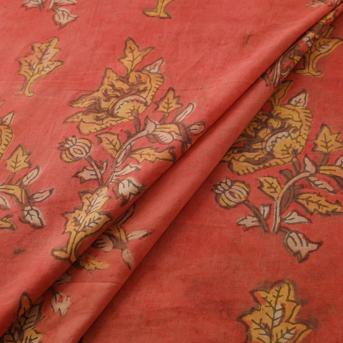 Pomegranate Peel Hand Block Print Cotton Fabric 16
