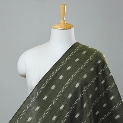 Green - Pure Cotton Sambalpuri Ikat Fabric 04