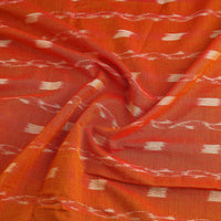 Orange - Pure Cotton Sambalpuri Ikat Fabric 01