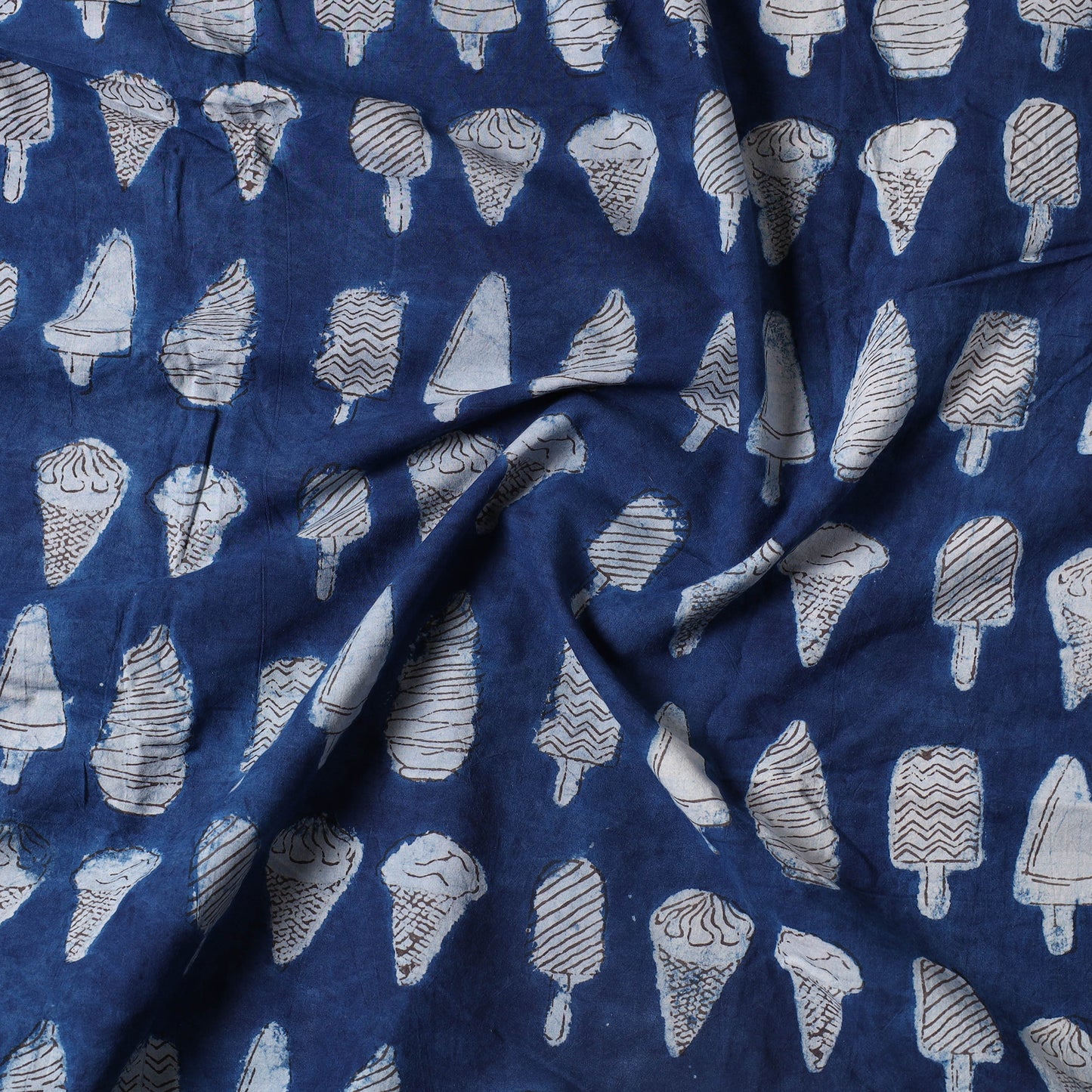 Bindaas Block Printed Cotton Precut Fabric (1.95 meter) 19