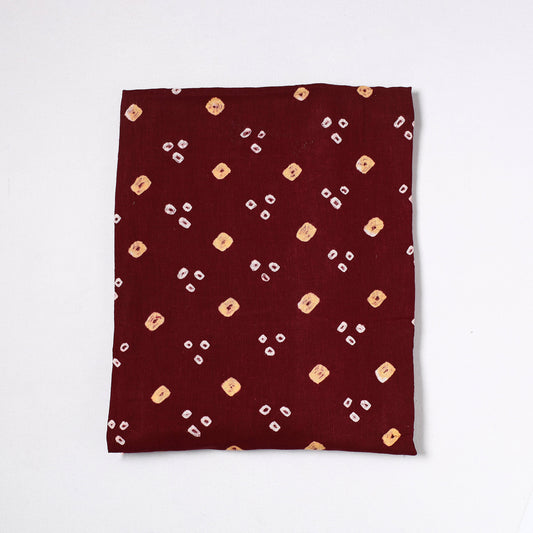 Kutch Bandhani Tie-Dye Satin Cotton Precut Fabric (1.7 meter) 36