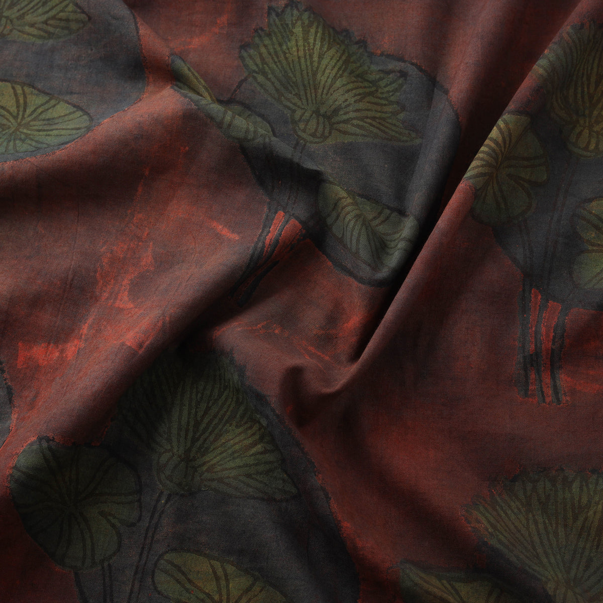 Pomegranate Peel Hand Block Print Cotton Fabric 09