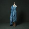Blue - Bagru Vanaspati Block Print Modal Silk Lace Handwork 2pc Unstitched Dress Material Kurta Set 13