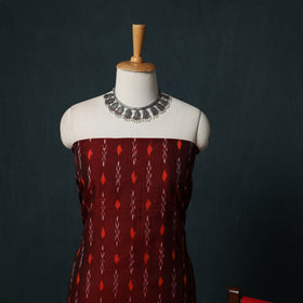 Handloom Cotton 3pc Unstitched Sambalpuri Ikat Dress Material Suit Set 10