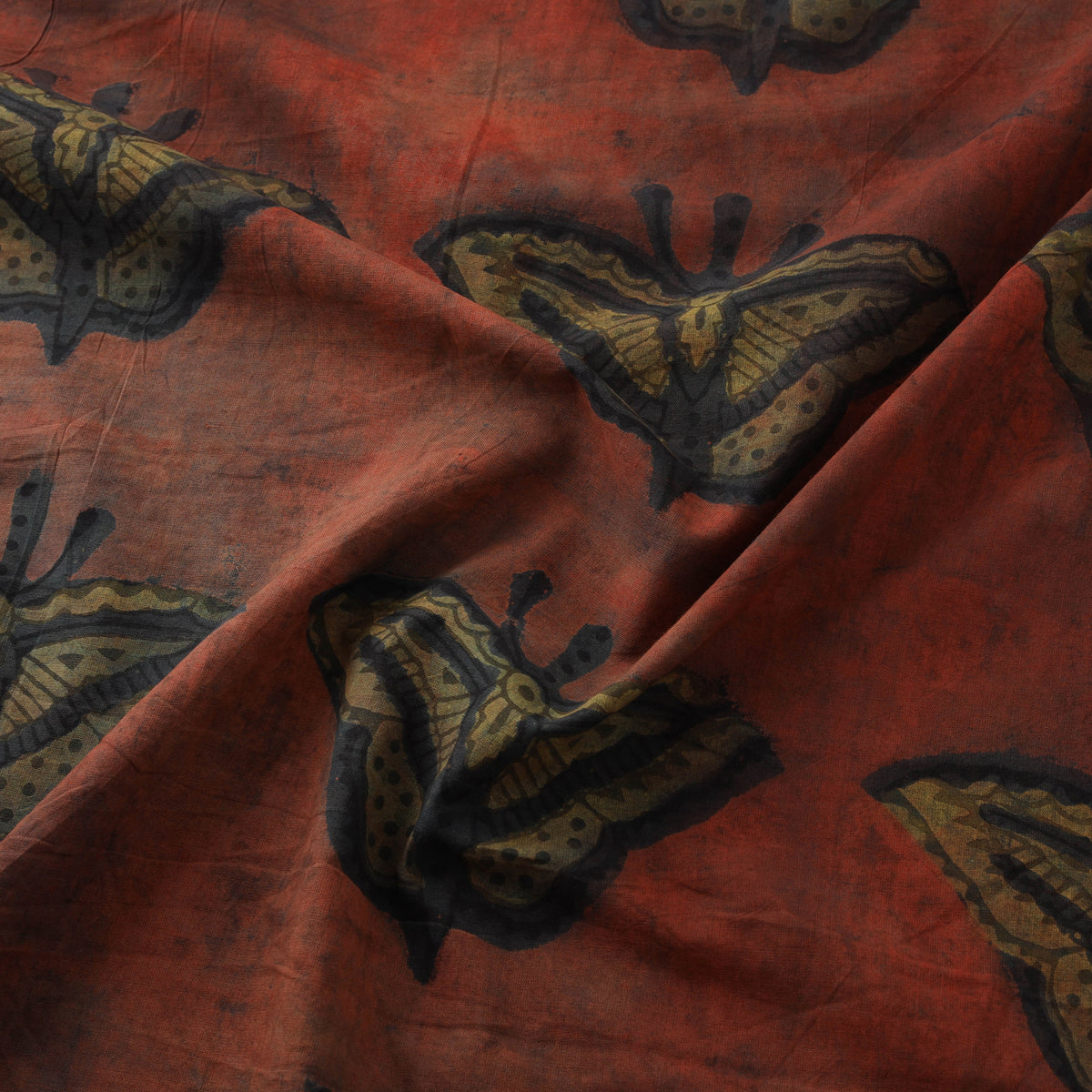 Pomegranate Peel Hand Block Print Cotton Fabric 06