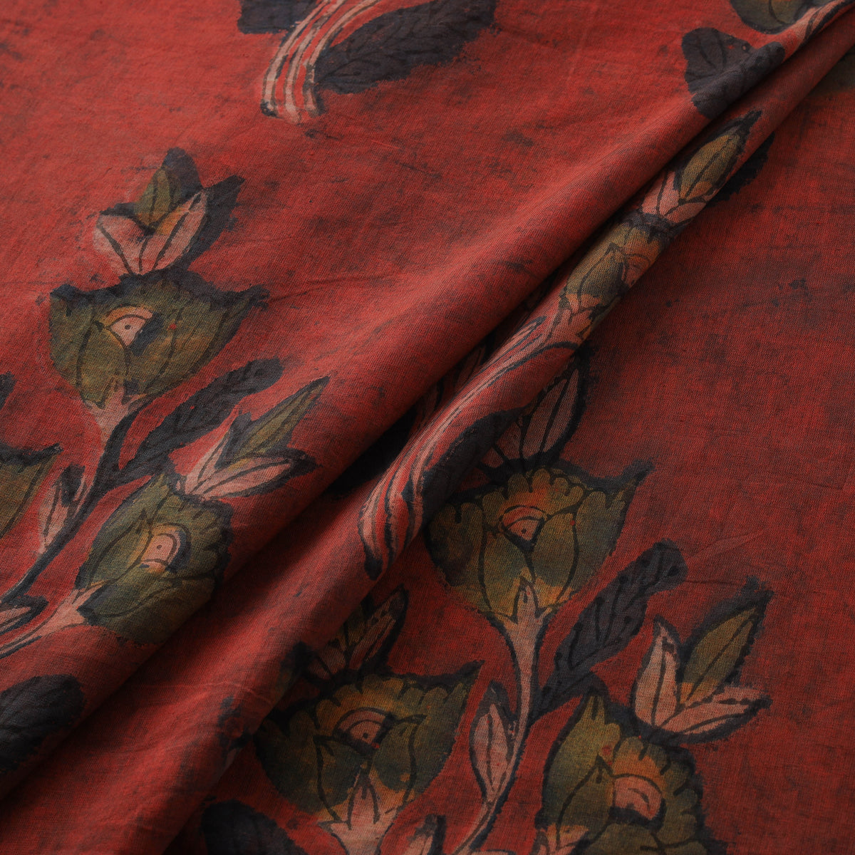 Pomegranate Peel Hand Block Print Cotton Fabric 03