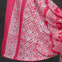 Pink - 3pc Cotton Kutch Batik Print Dress Material 23