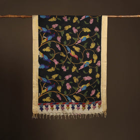 Srikalahasti Pen Work Kalamkari Bangalore Silk Floral Handpainted Dupatta 02