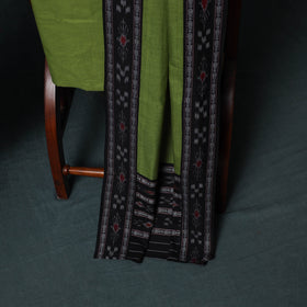 Handloom Cotton 3pc Unstitched Sambalpuri Ikat Dress Material Suit Set 12