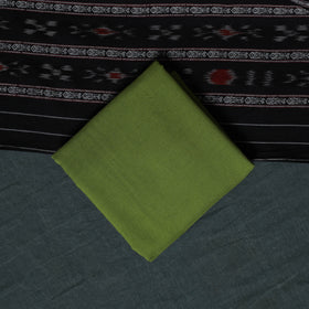 Handloom Cotton 3pc Unstitched Sambalpuri Ikat Dress Material Suit Set 12