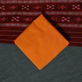 Handloom Cotton 3pc Unstitched Sambalpuri Ikat Dress Material Suit Set 13