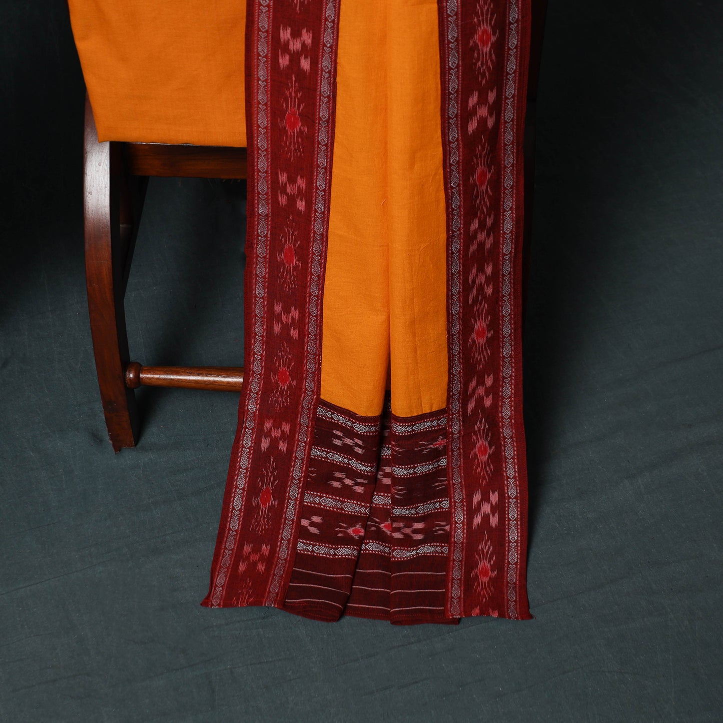 Handloom Cotton 3pc Unstitched Sambalpuri Ikat Dress Material Suit Set 14
