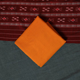 Handloom Cotton 3pc Unstitched Sambalpuri Ikat Dress Material Suit Set 14